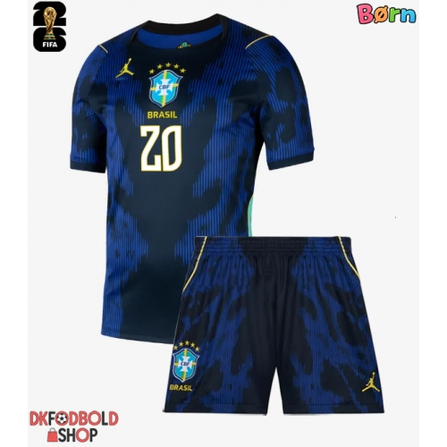 Brasilien Lucas Paqueta #20 Udebanesæt Børn VM 2026 Kort ærmer (+ korte bukser)